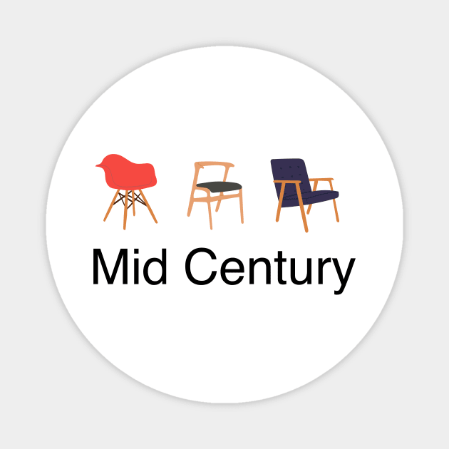 Mid Century Chair Design Magnet by Brunch Club